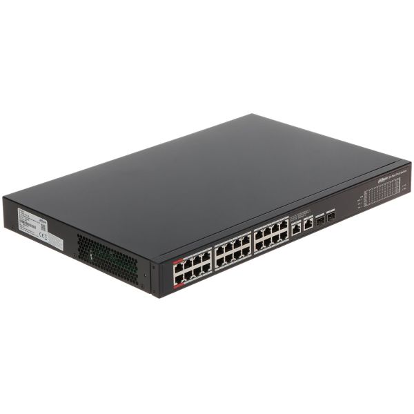DAHUA PFS3228-24GT-360-V2 24 PORT 10/100/1000 2 PORT UPLINK +2 SFP 360 WATT YONETILEBILIR POE SWITCH