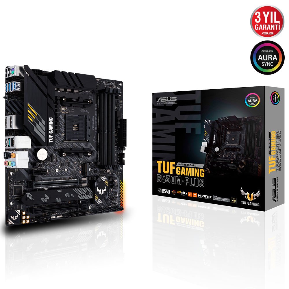 ASUS TUF GAMING B550M-PLUS 4xDDR4 2xM.2 AM4 ANAKART