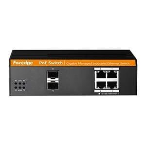 FOREDGE IS104GPS-2F 4 PORT 10/100/1000 4 PORT POE 2 X SFP YONETILEBILIR ENDUSTRİYEL SWITCH