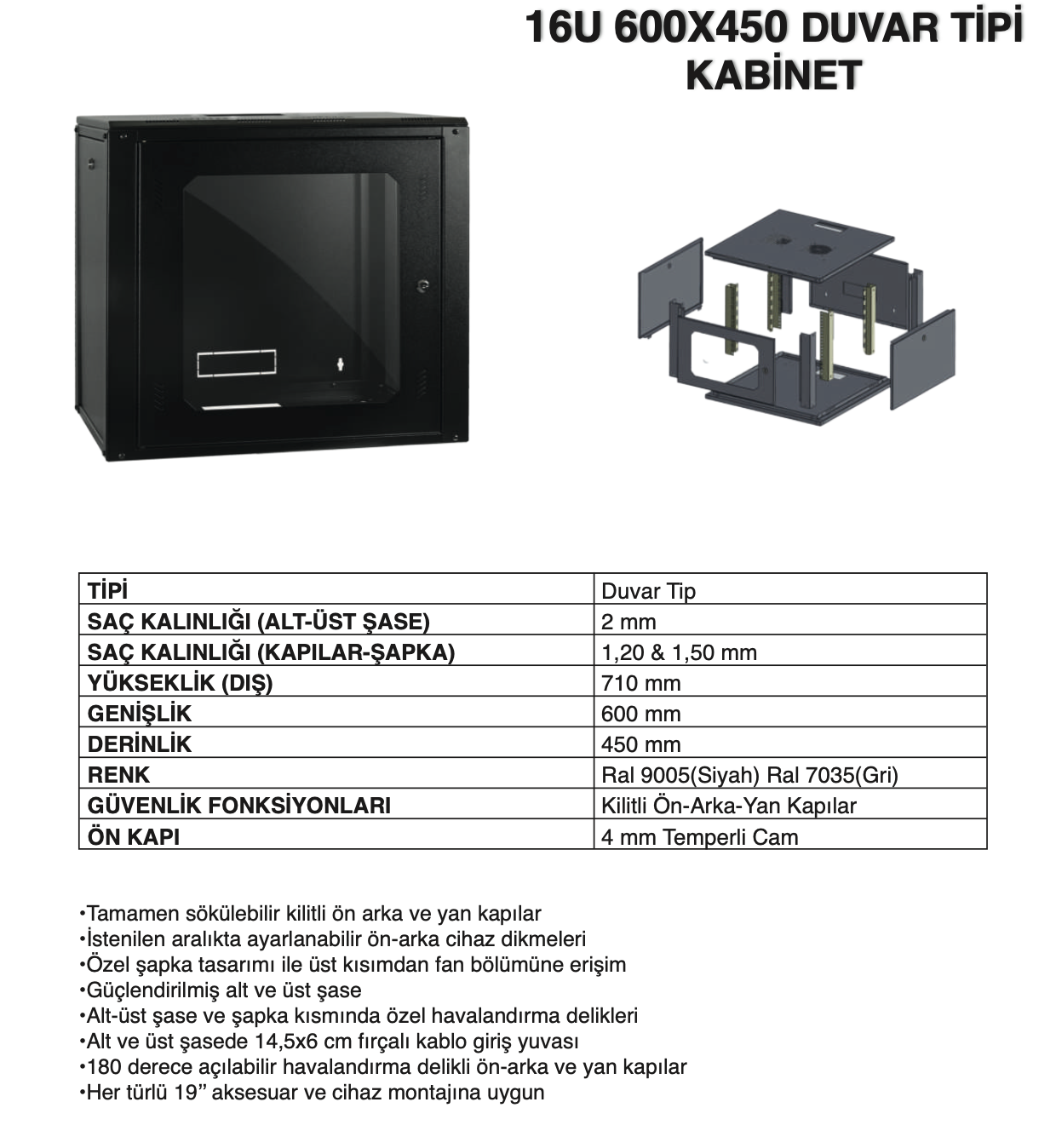 16u 600x450 duvar tipi