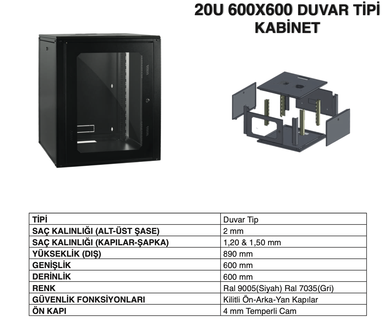 20u 600x600 Настенный монтаж