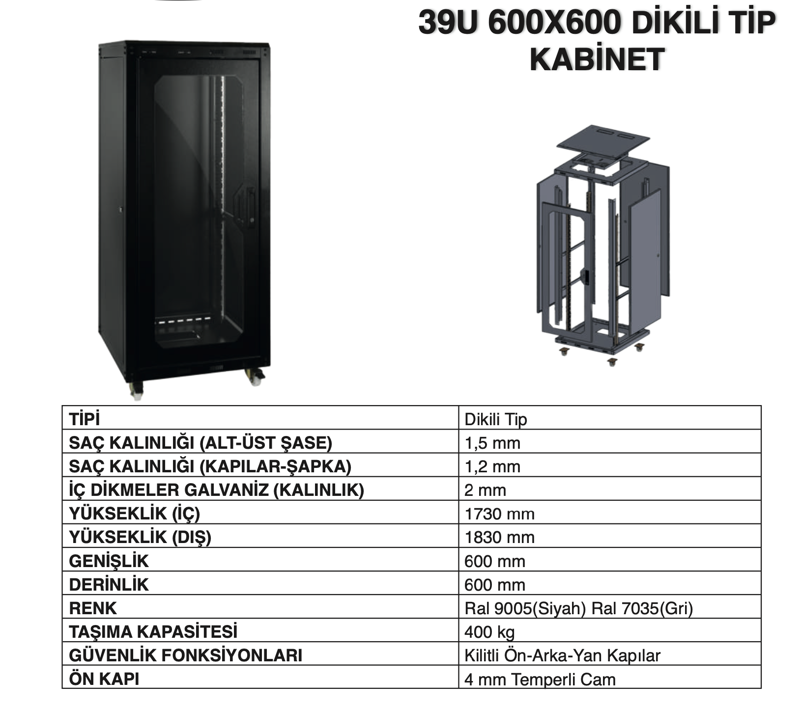 39u 600x600 dikili tip kabinet