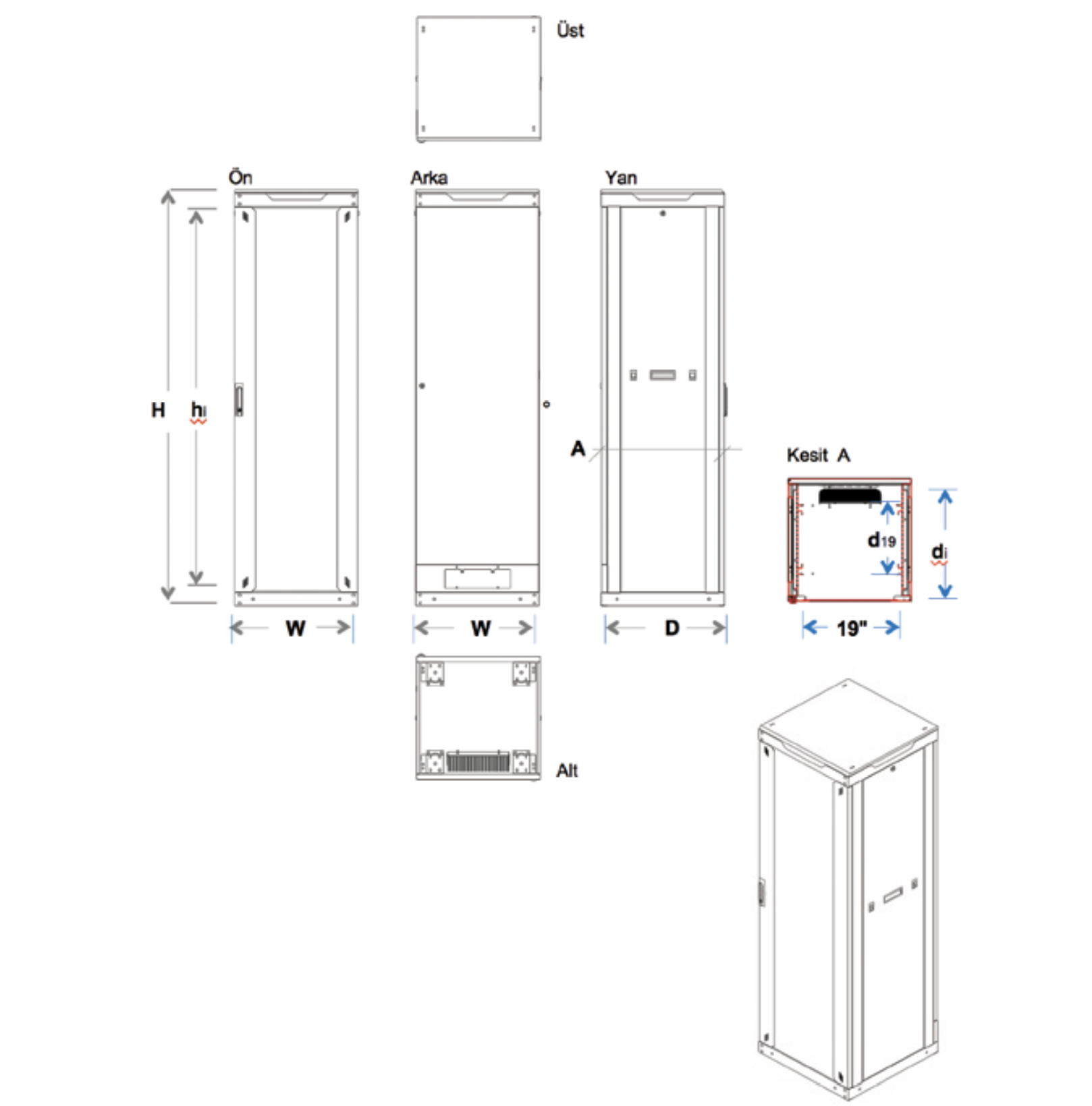 hcs 600x600 kabinet fiyat