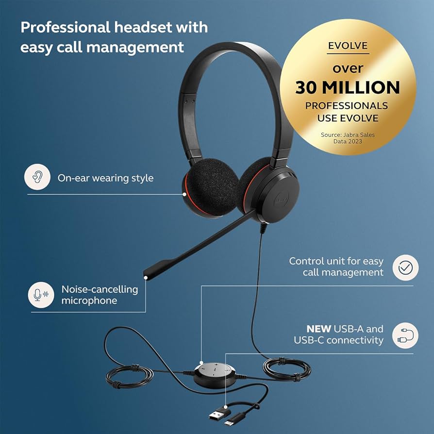 jabra evolve 20 usb c/a