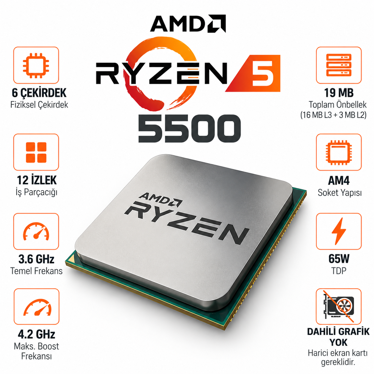 AMD RYZEN 5 5500 işlemci fiyat