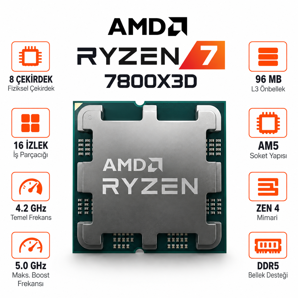 AMD RYZEN 7 7800X3D işlemi fiyat