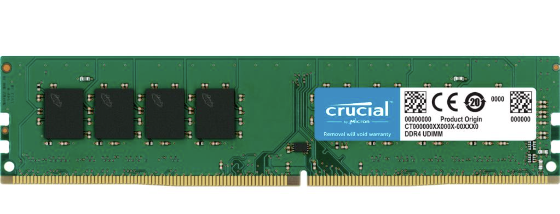 CRUCIAL 16GB 3200MHZ DDR4 CRUPC3200/16 PC RAM