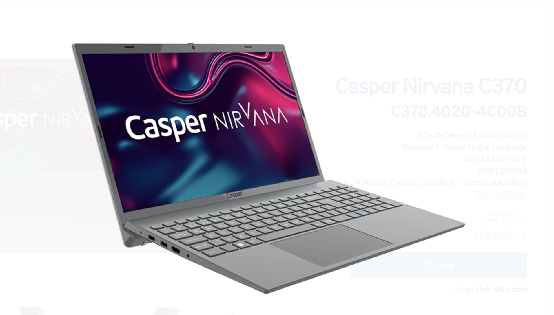 Casper Nirvana Laptop C370.4020-4C00B