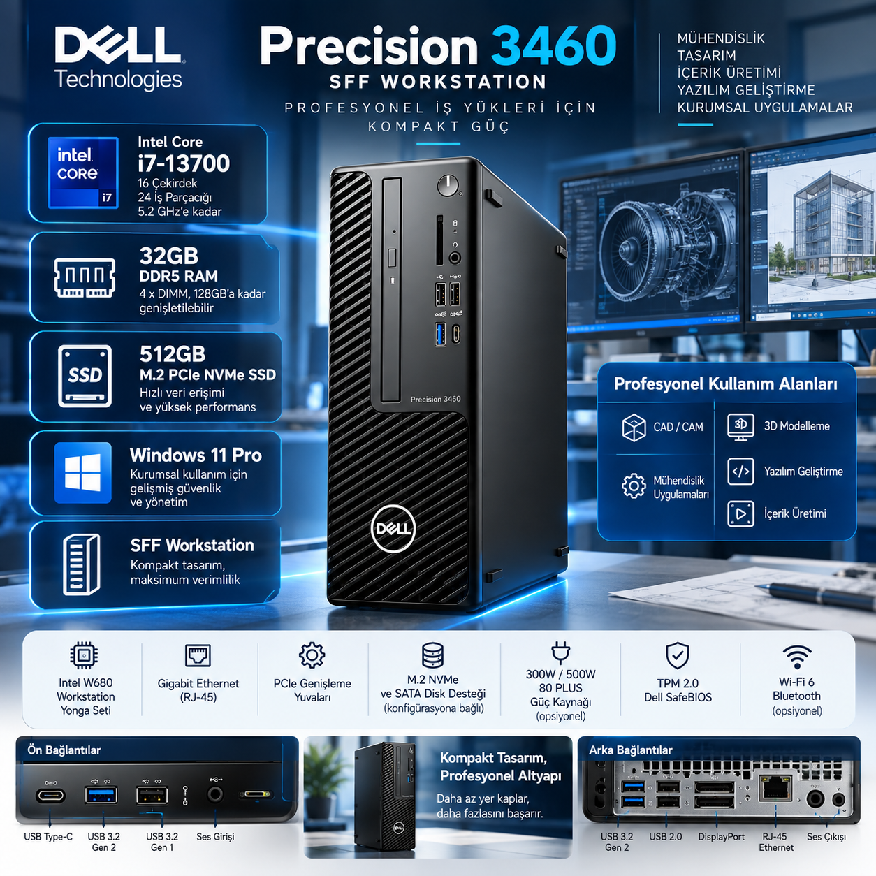 DELL PRECISION 3460 fiyat
