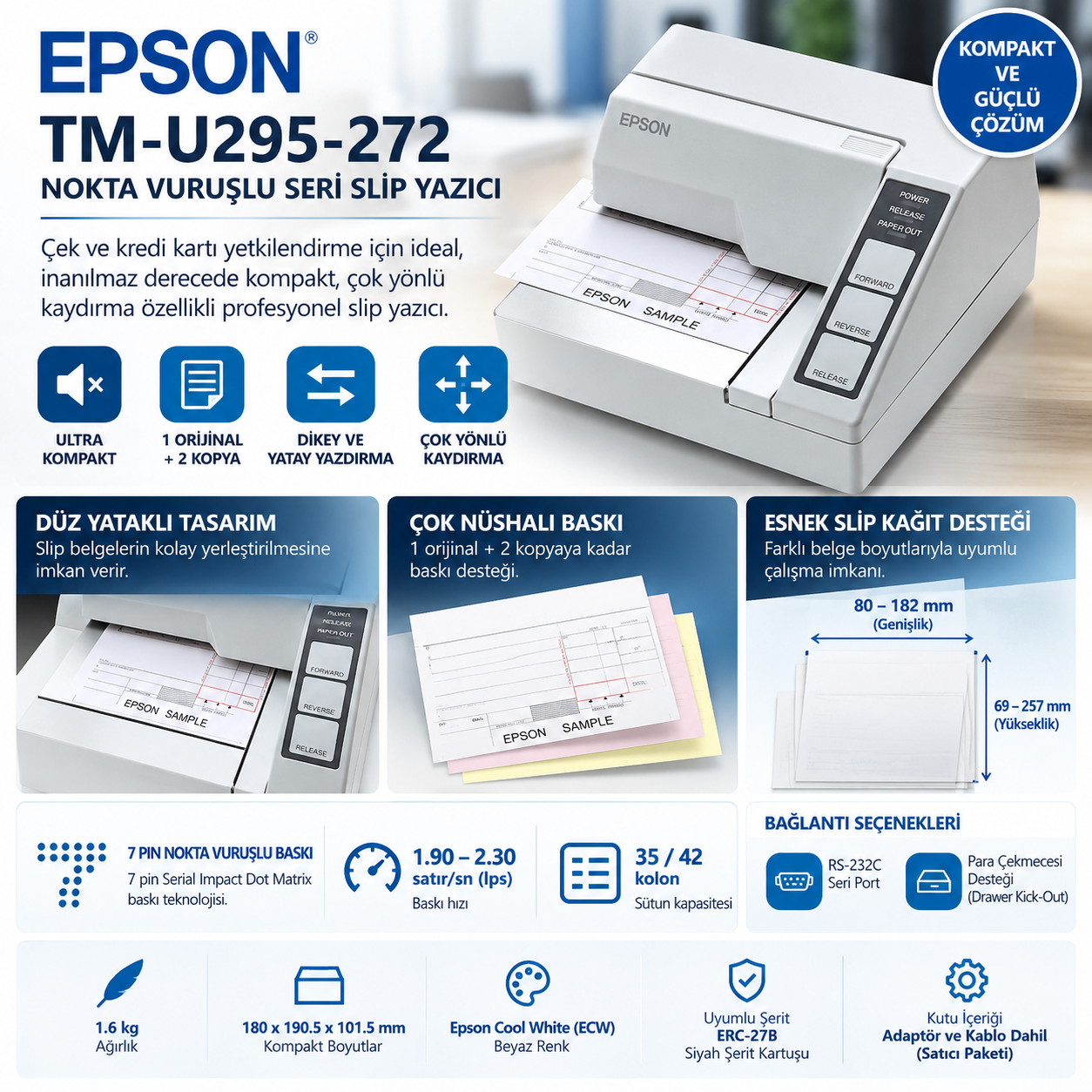 EPSON TM-U295-272 yazıcı fiyat