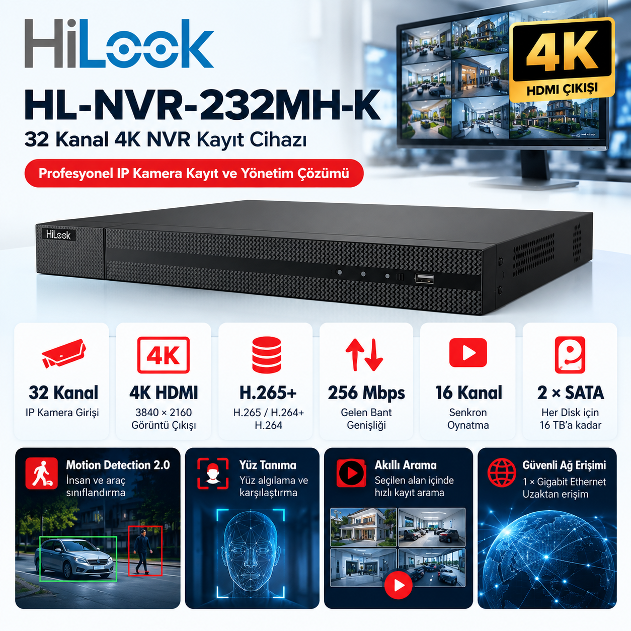 HILOOK HL-NVR-232MH-K 32 KANAL nvr fiyat