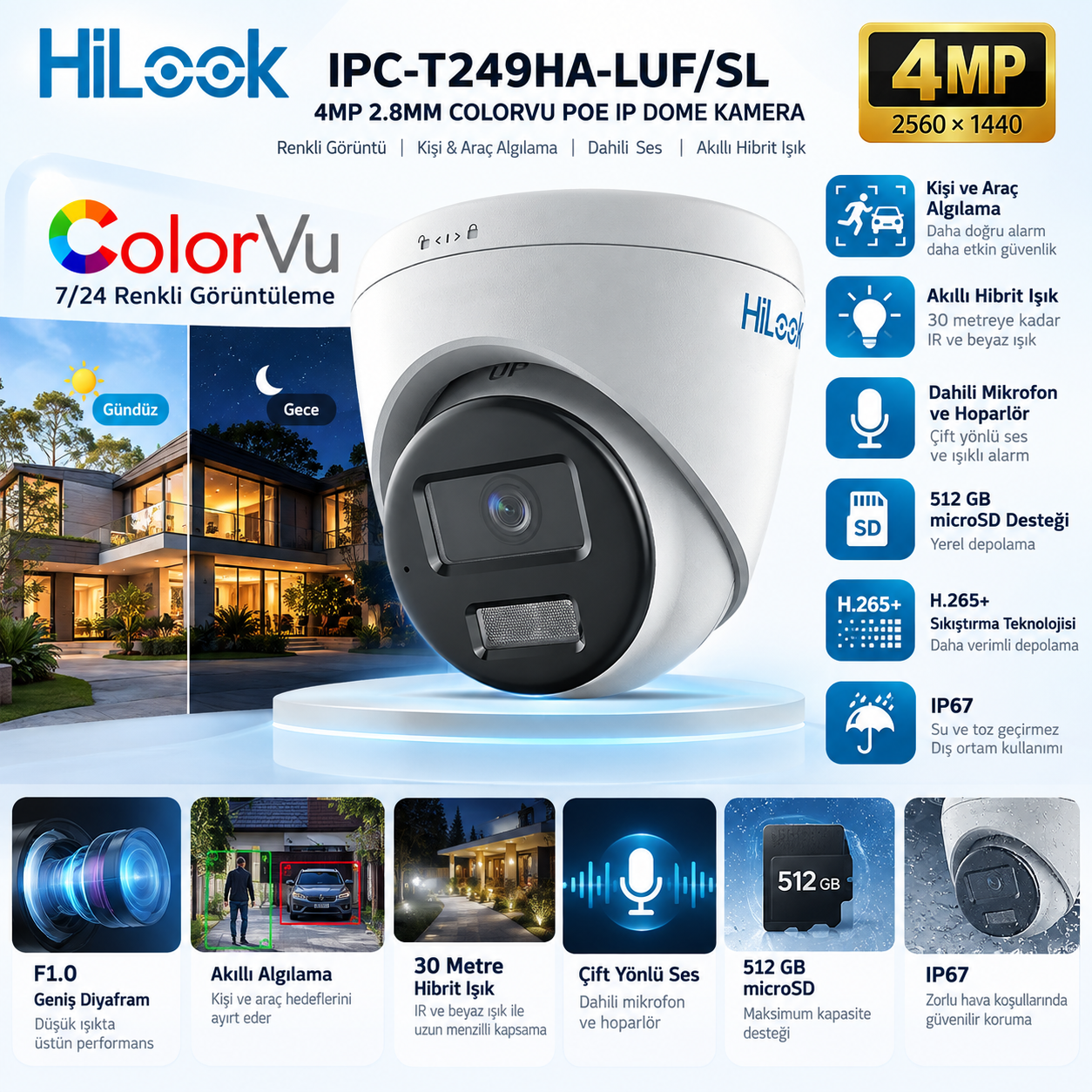 HILOOK IPC-T249HA-LUF/SL 4MP ip kamera