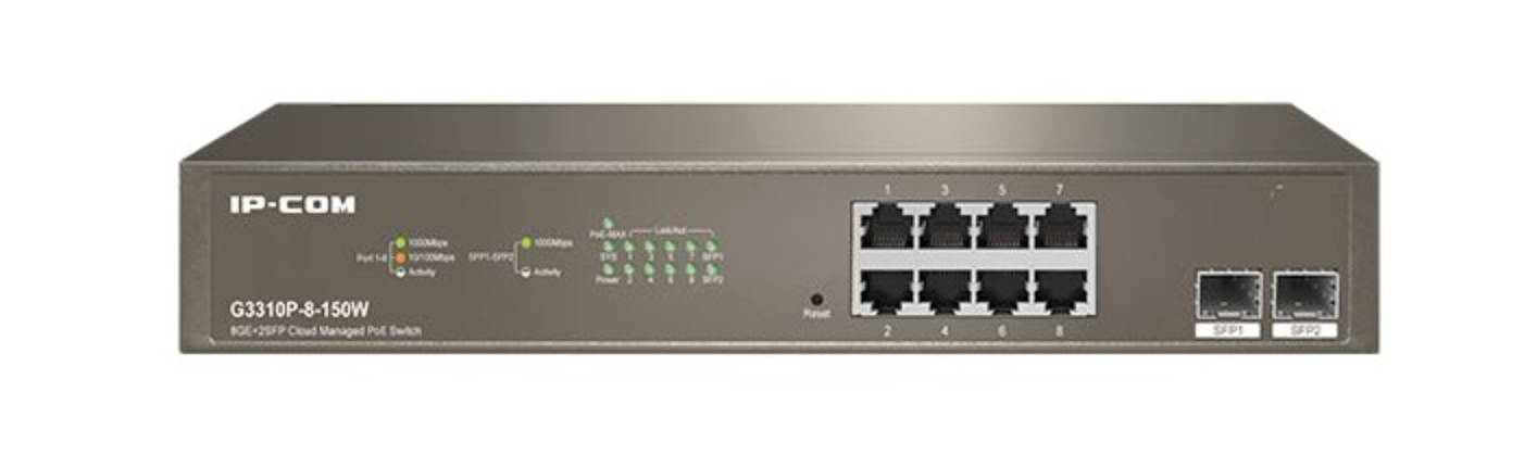 IP-COM IP-G3310P-8-150W poe switch