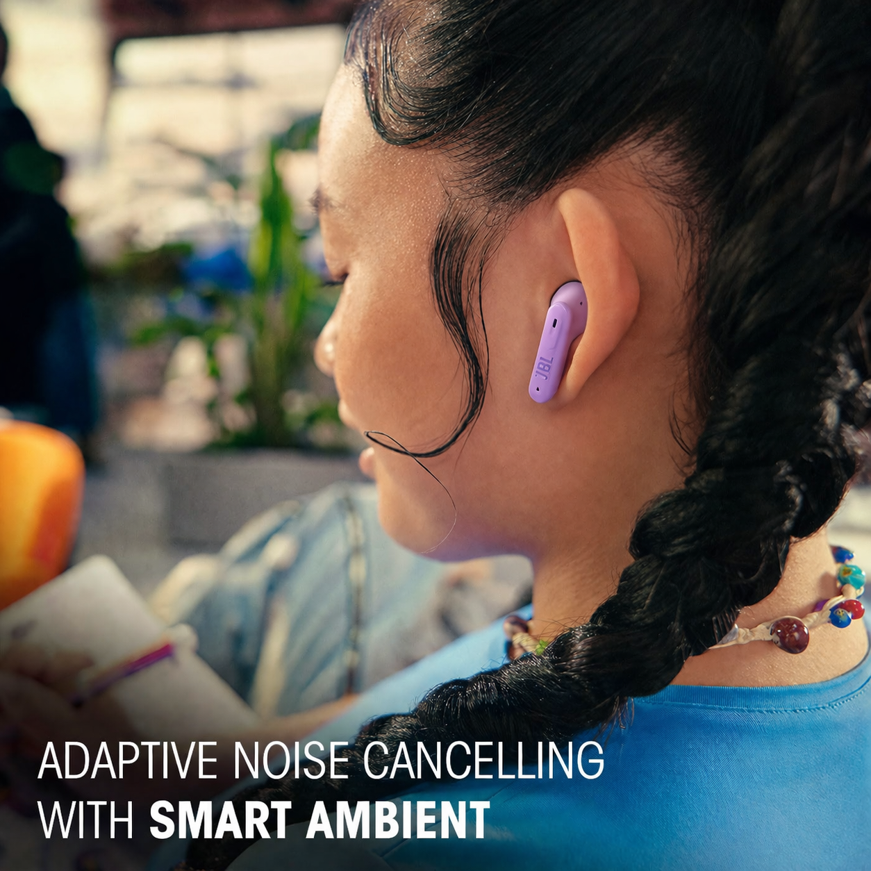 JBL Tune FLEX2 NC Kulakiçi TWS Kulaklık, Ghost Mor