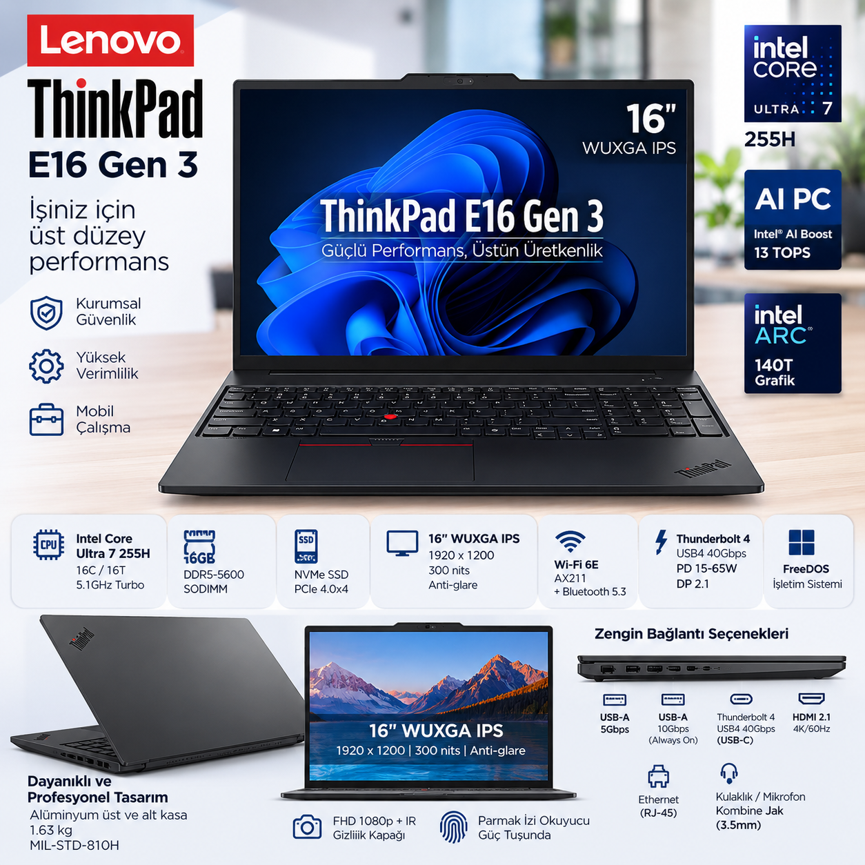 LENOVO THINKPAD E16 G3 fiyat