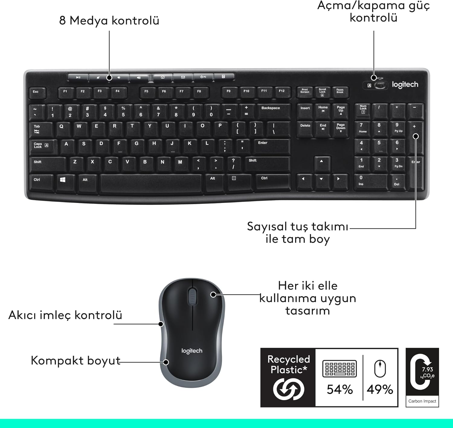 LOGITECH MK270 fiyat
