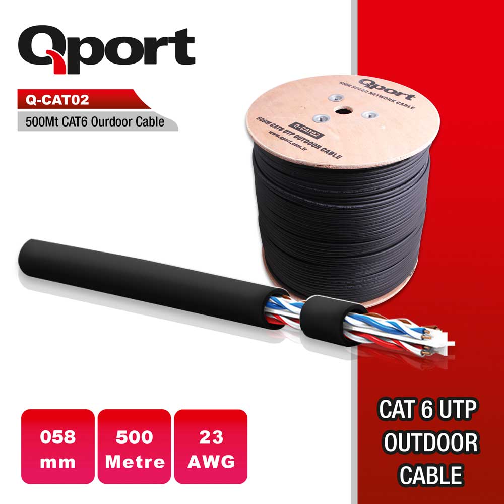 QPORT Q-CAT02 500M kablo fiyat