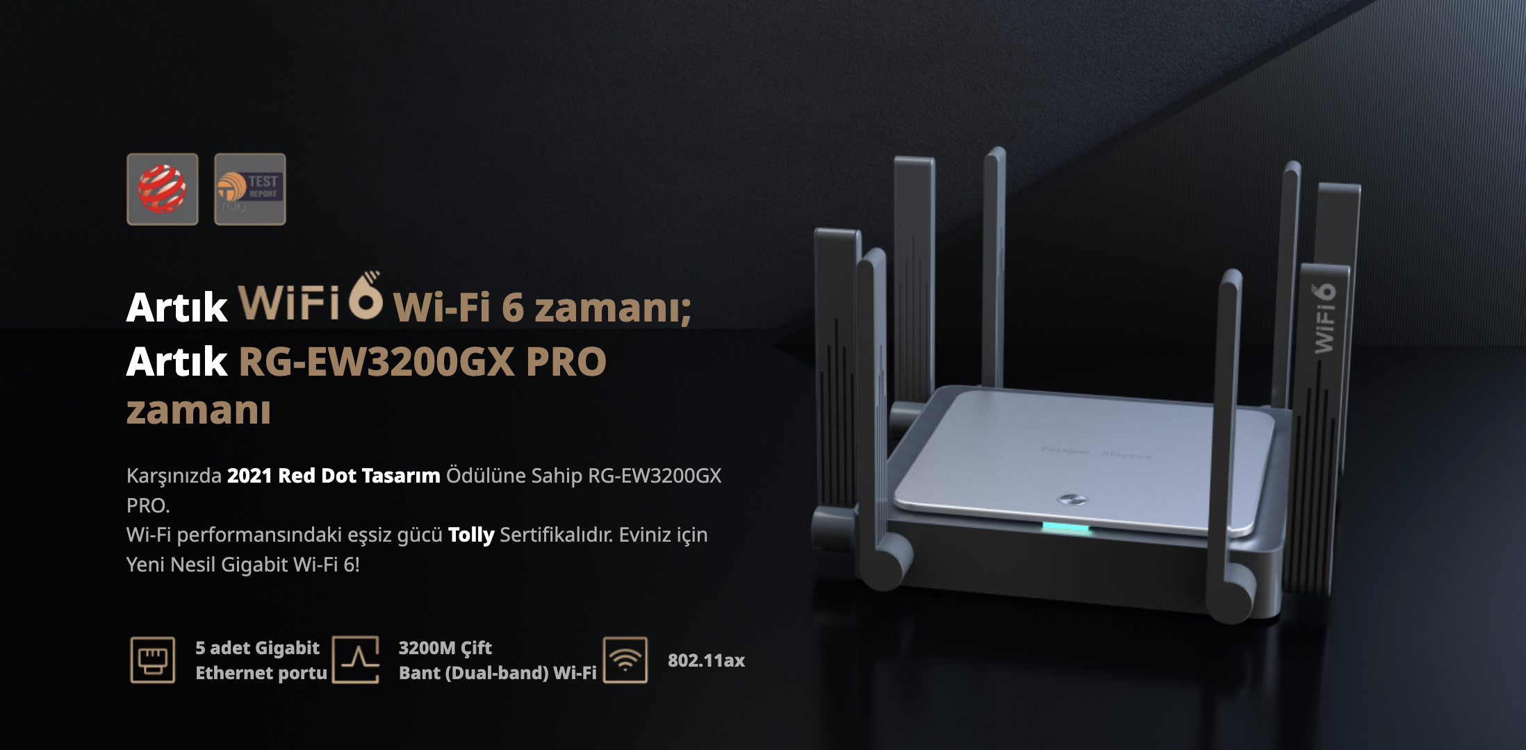 RUIJIE REYEE EW3200GX PRO router fiyat