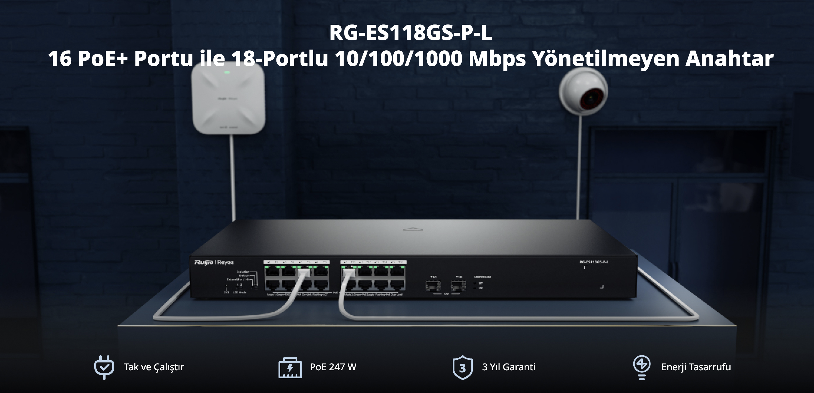 RUIJIE REYEE RG-ES118GS-P-L switch