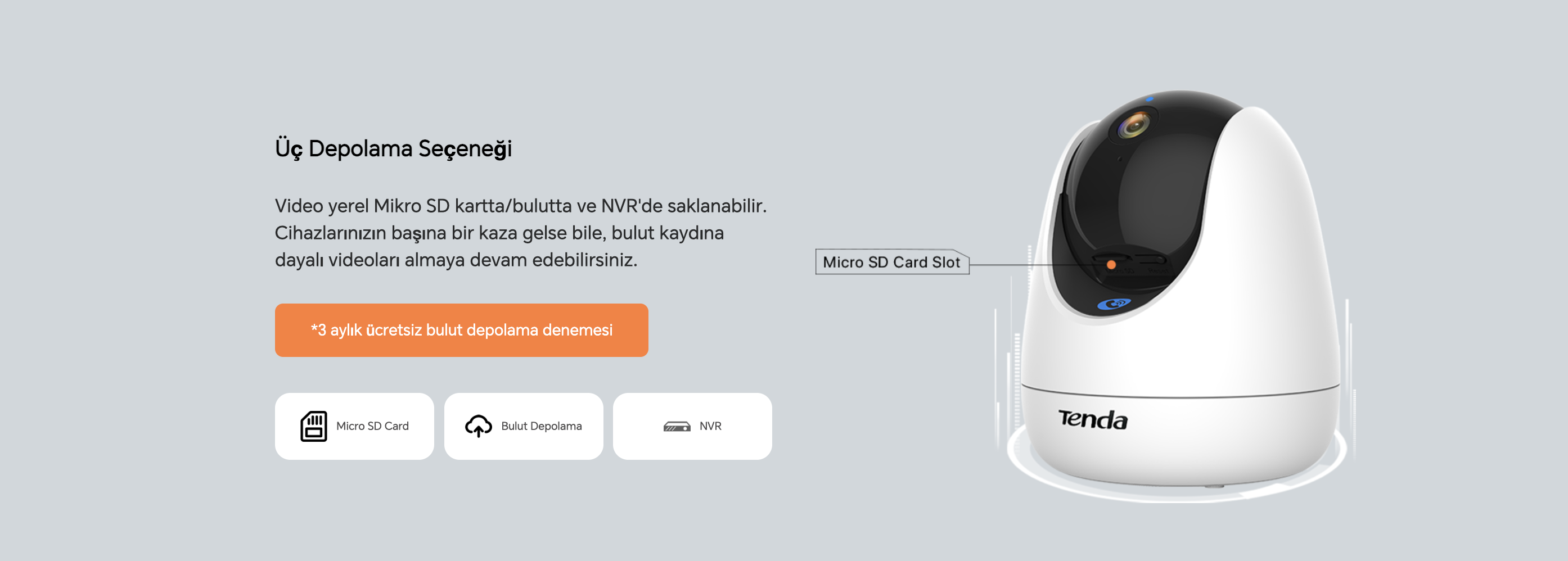 TENDA CP3PRO 3MP cube kamera