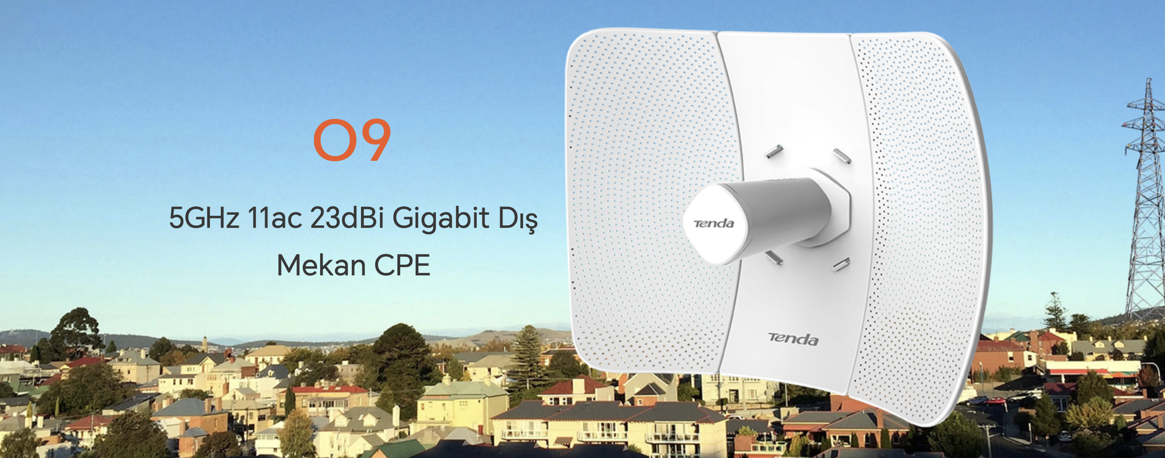 TENDA O9 867MBPS 8DBI 5GHz 25KM OUTDOOR ACCESS POINT
