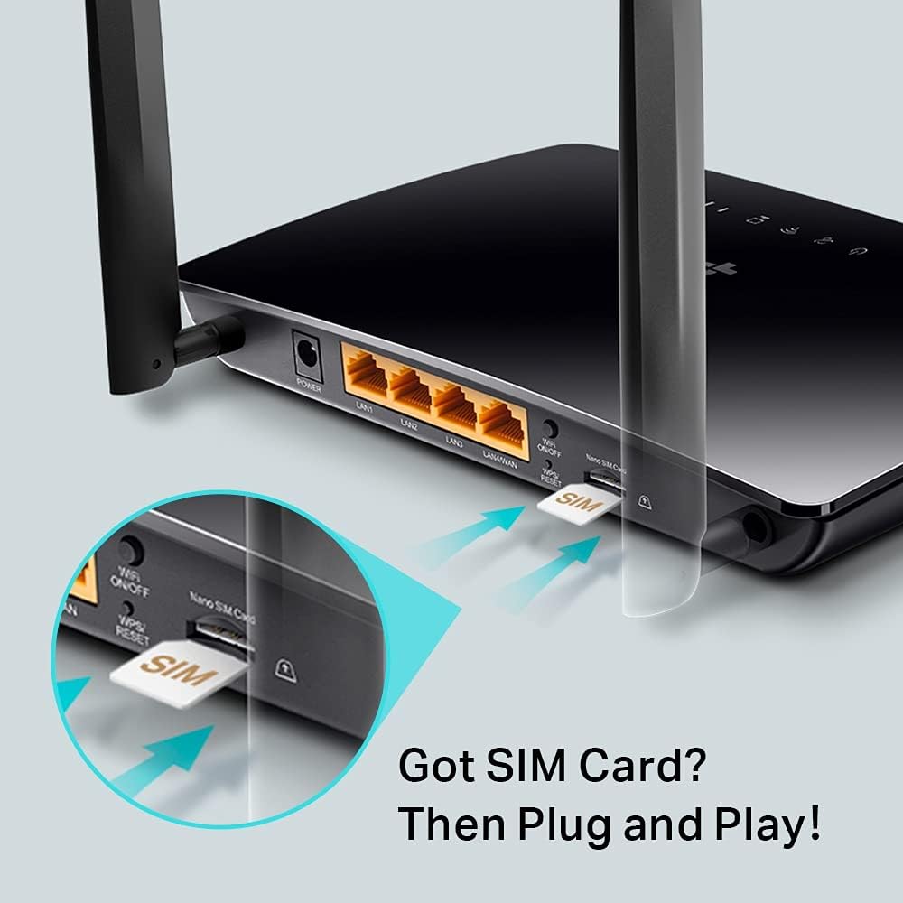 TP-LINK ARCHER MR400 AC1200 4 PORT 2 ANTEN 2.4/5GHz 4G LTE SIM KART GİRİŞLİ ROUTER