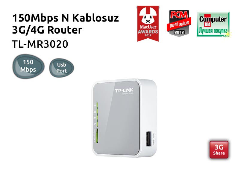 TP-LINK TL-MR3020 fiyatları