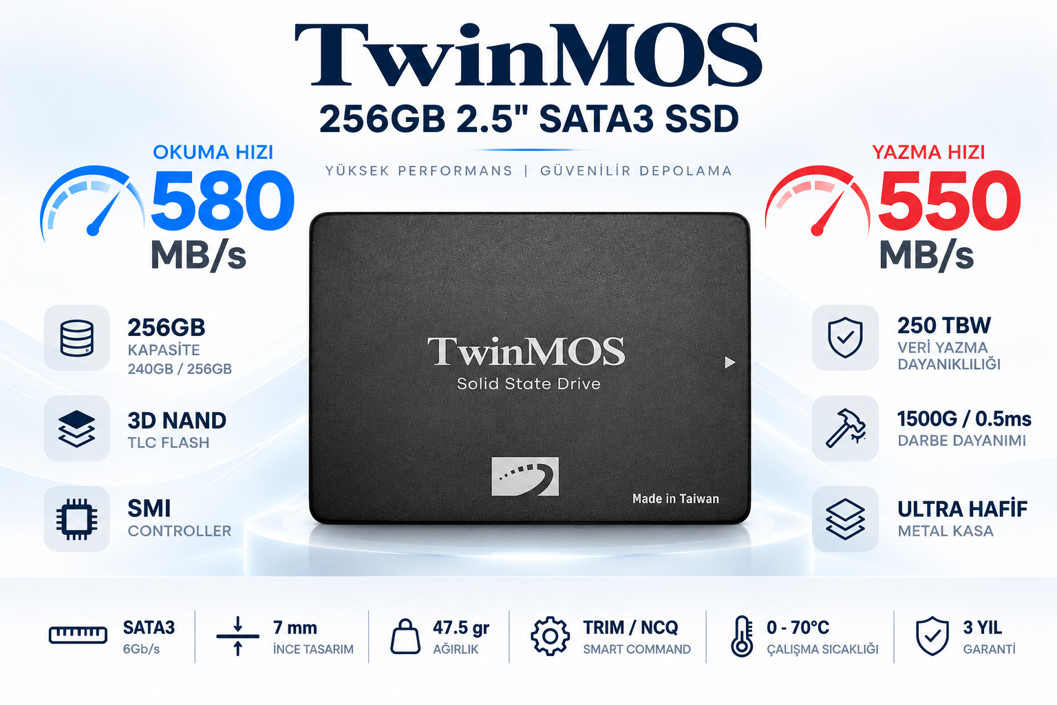 TWINMOS 256GB ssd fiyat