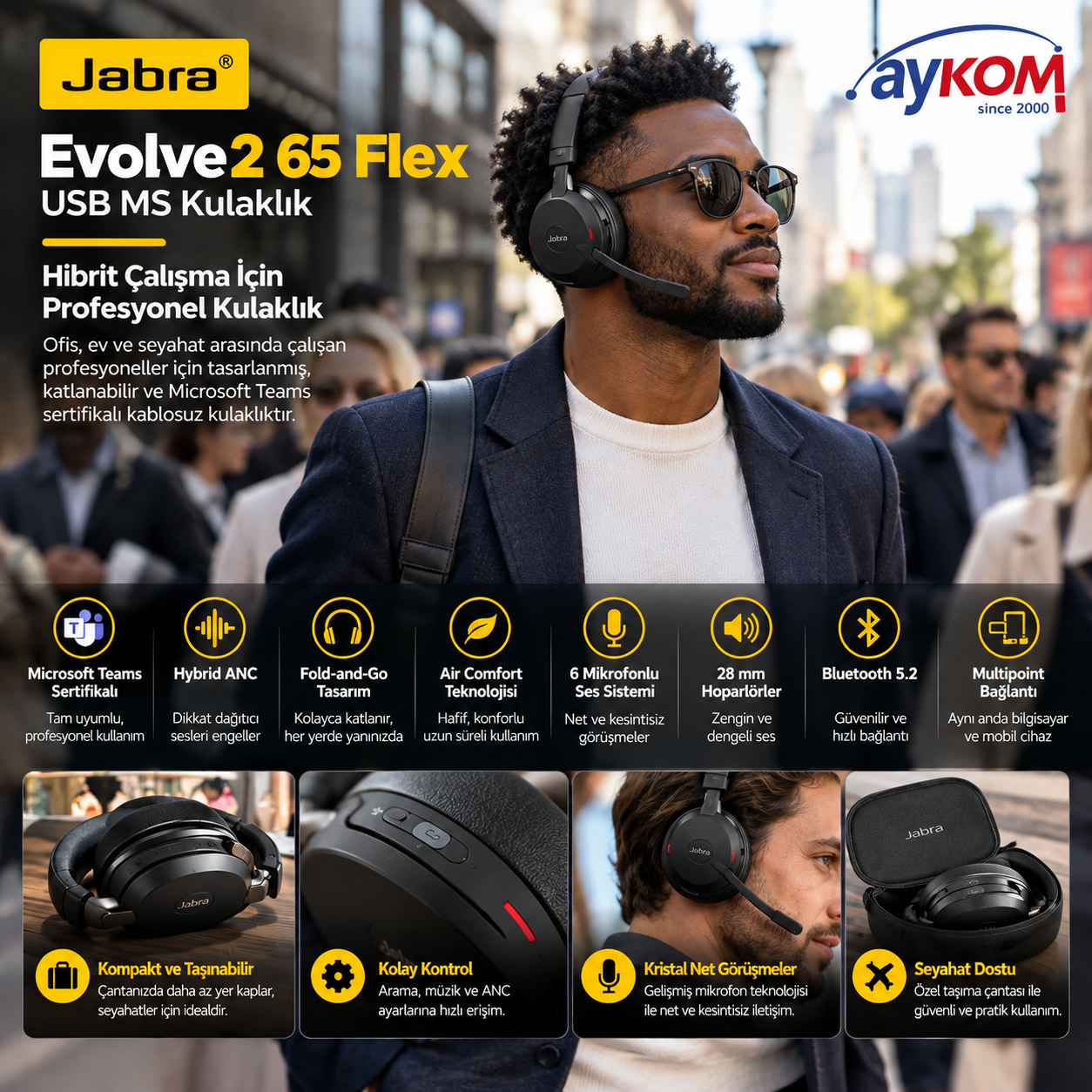 Jabra Evolve2 65 Flex USB