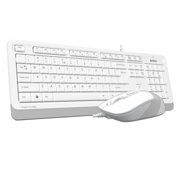 A4 TECH F1010 KABLOLU USB STANDART BEYAZ Q KLAVYE+MOUSE