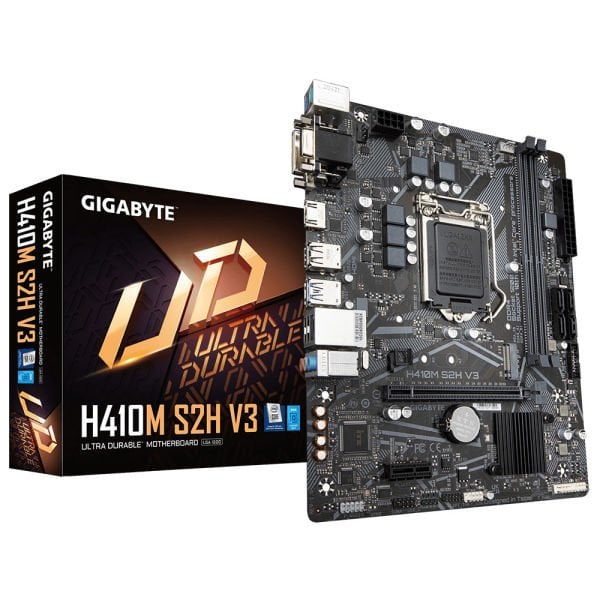 GIGABYTE H410M-S2H-V3 2xDDR4 1xVGA/1xHDMI/1xDVI-D 1xGLAN 1xM.2 1200Pin ANAKART