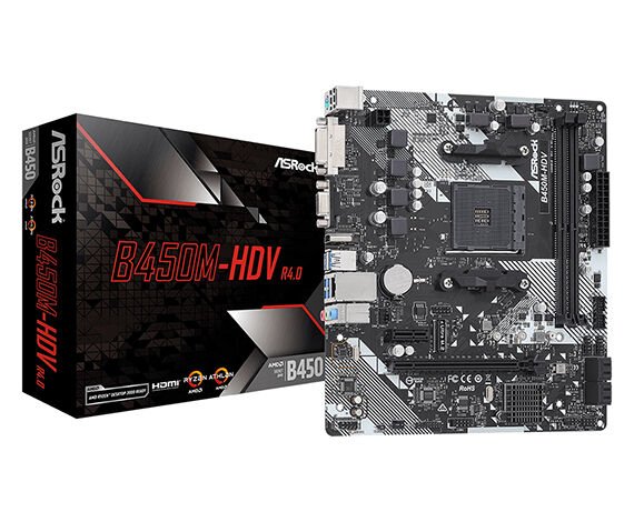 ASROCK ANAKART - 90-MXB9N0-A0UAYZ - B450M-HDV R4.0