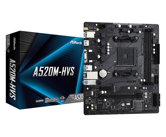 ASROCK ANAKART - 90-MXBE60-A0UAYZ- A520M-HVS