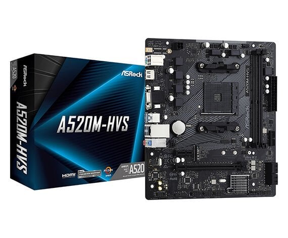 ASROCK ANAKART - 90-MXBE60-A0UAYZ- A520M-HVS