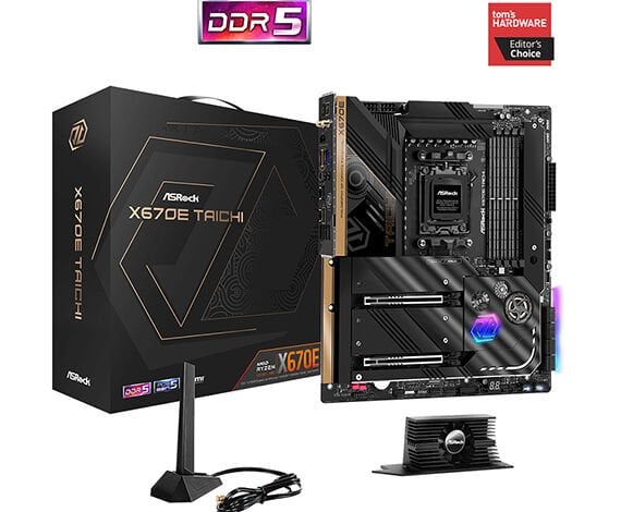 ASROCK ANAKART - 90-MXBJ00-A0UAYZ- X670E TAICHI