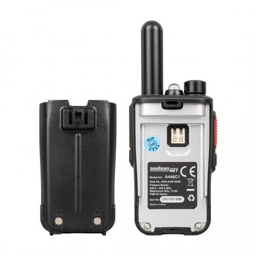 ASELSAN A446C1 LİSANSSIZ / TEKLİ / PMR PİL VE ŞARJ DAHİL EL TELSİZİ