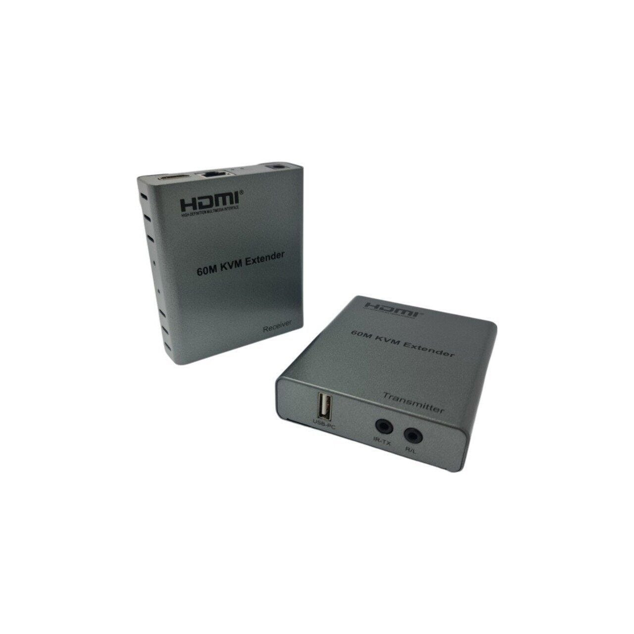 HERZ NVC-KVM4K60M CAT6 60MT (2Lİ) HDMI-USB-IR EXTENDER