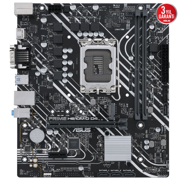 ASUS PRIME H610M-D D4 2xDDR4 VGA/HDMI 1xM.2 1xGLAN 1700P ANAKART