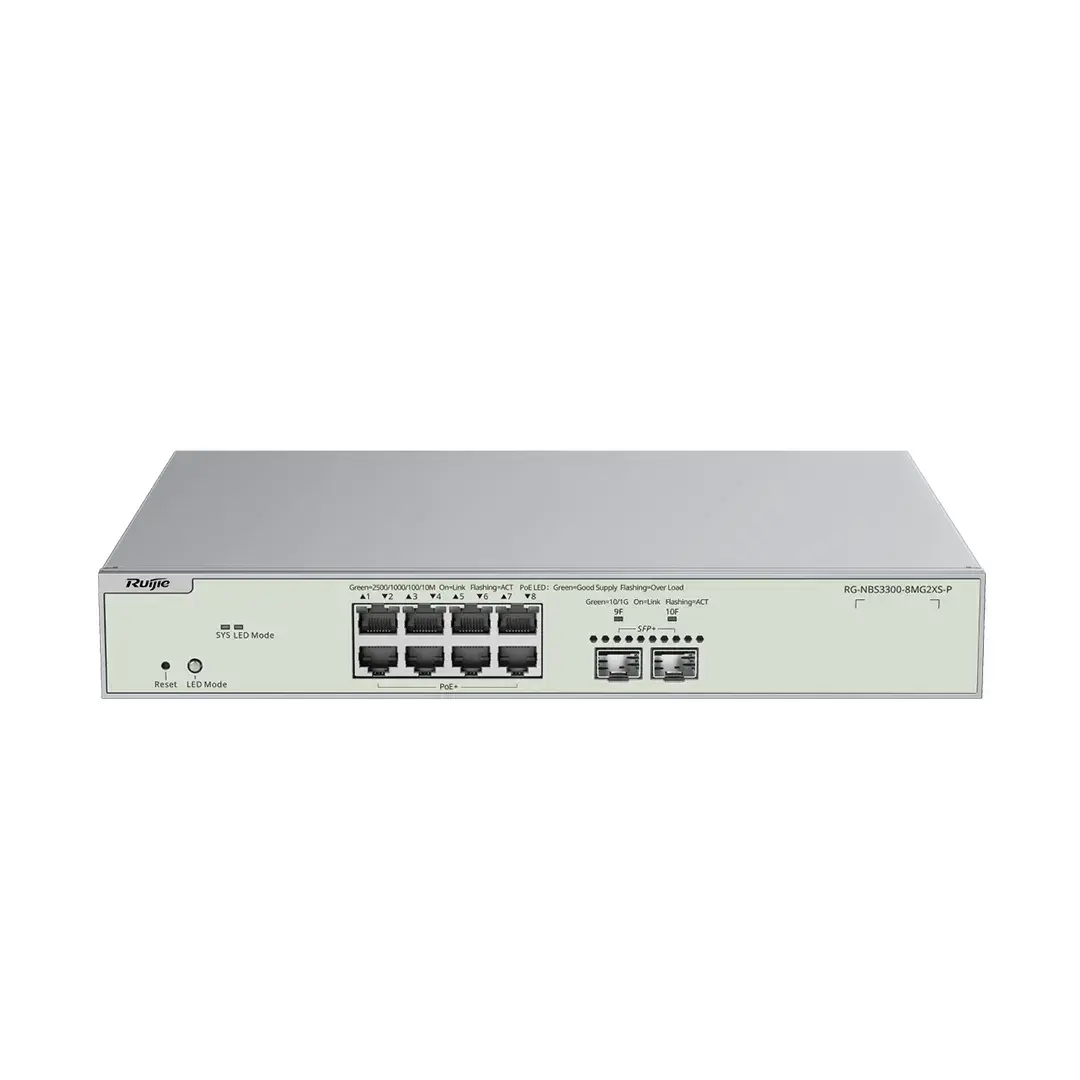 RUIJIE RG-NBS3300-8MG2XS-P 8-Port Muti-Gigabit Layer 2 Switch