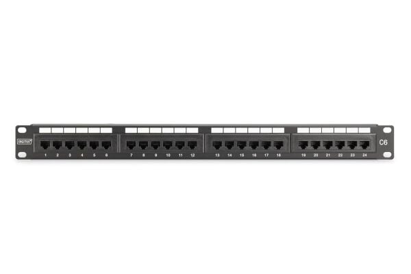 DIGITUS DN-91624U-CR  24 PORT CAT6 DOLU 1U ZIRHSIZ PATCH PANEL