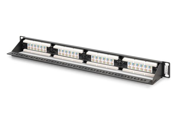 DIGITUS DN-91624U-CR  24 PORT CAT6 DOLU 1U ZIRHSIZ PATCH PANEL
