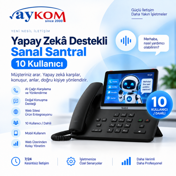 Yapay Zekâ Destekli Sanal Santral 10 Kullanıcı