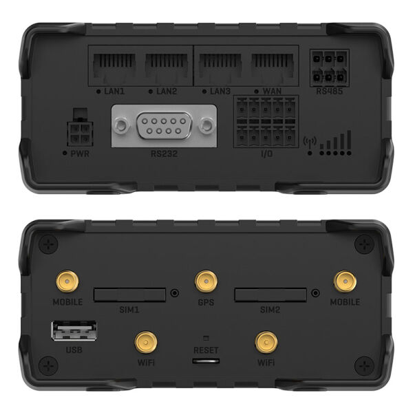 TELTONİKA RUT906 150MBPS 4 PORT 3XLAN/1XWAN RS232, RS485 2 ANTEN 802.11b/g/n (Wi-Fi 4) 4G LTE INDOOR 2 X SIM YUVASI ENDÜ
