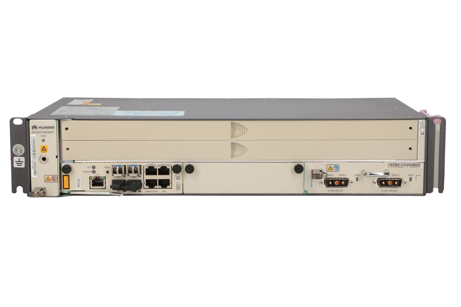 Huawei SmartAX MA5608T GPON OLT, 19 inch 2U height  2 service slots, support EPON, GPON, 10G PON, P2P, xDSL POTS