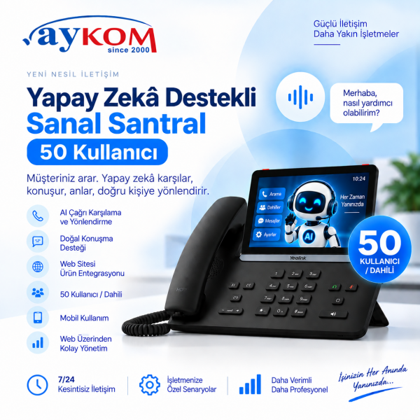 Yapay Zekâ Destekli Sanal Santral 50 Kullanıcı