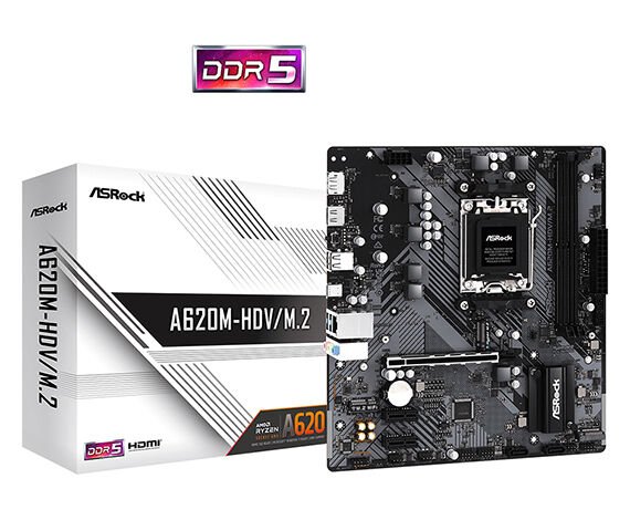 ASROCK ANAKART - 90-MXBLL0-A0UAYZ- A620M-HDV/M.2