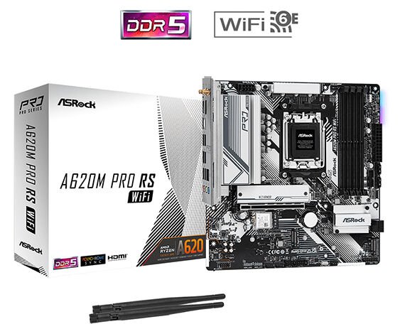ASROCK ANAKART - 90-MXBLX0-A0UAYZ- A620M Pro RS Wi