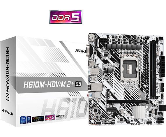 ASROCK ANAKART - 90-MXBM50-A0UAYZ-H610M-HDV/M.2+D5