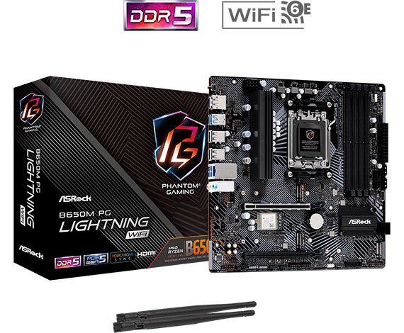 ASROCK ANAKART - 90-MXBMW0-A0UAYZ- B650M PG LGH WF