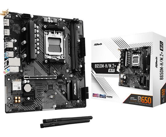 ASROCK ANAKART - 90-MXBRA0-A0UAYZ- B650M-H/M.2+ WF